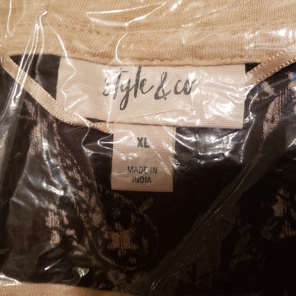 NWT Style & Co Mixed Media Paisley Print Top - Picture 8 of 8